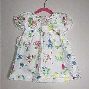 The Beaufort Bonnet Company White Floral Girls top